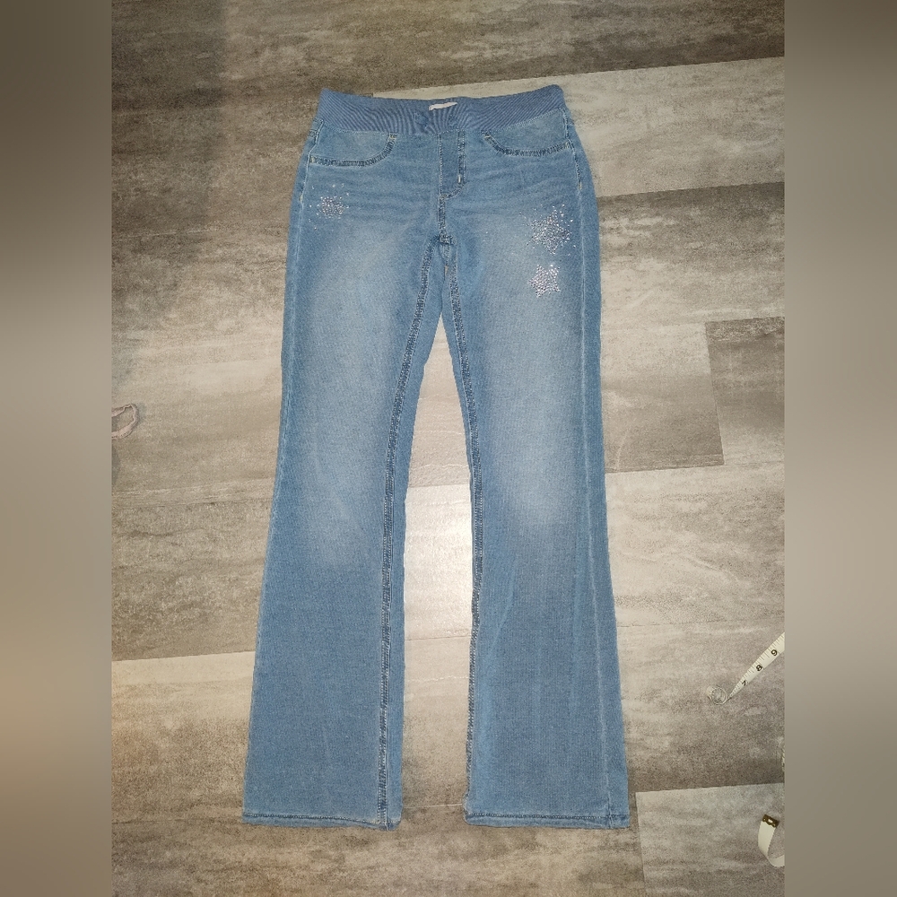 SO Girls Rhinestone Star Bootcut Jeggings – Size 14